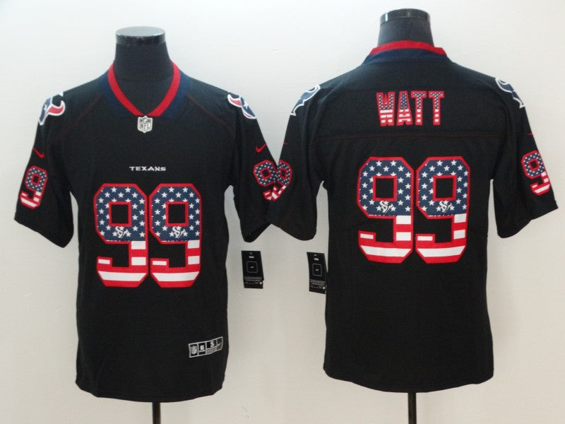 Men's Houston Texans #99 J.J. Watt Black Alternate Game Jersey1