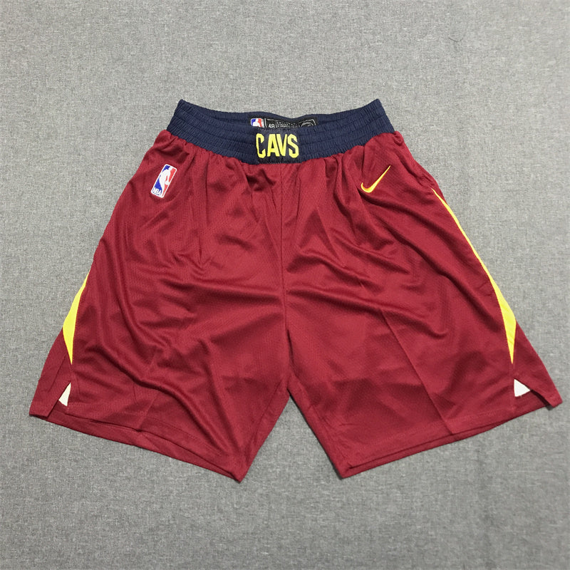 Men's Cleveland Cavaliers Wine Basketball Shorts1