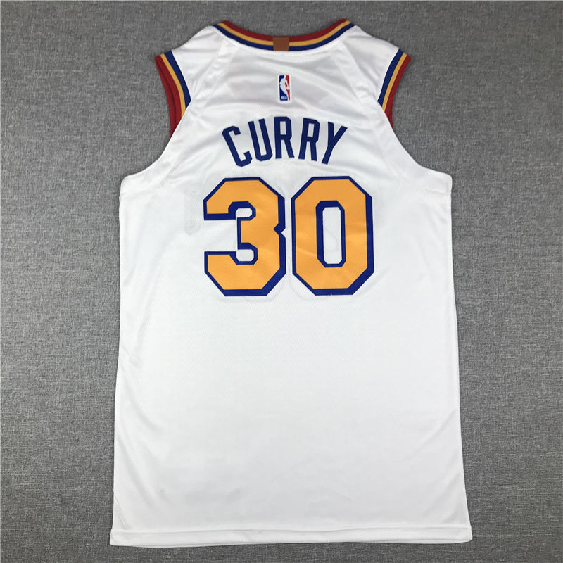 Men's Golden State Warriors Stephen Curry #30 White Classic Player Jersey1