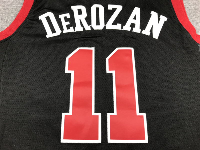 Men's Chicago Bulls DeMar DeRozan #11 Black 2023/24 Swingman Jersey1 - City Edition