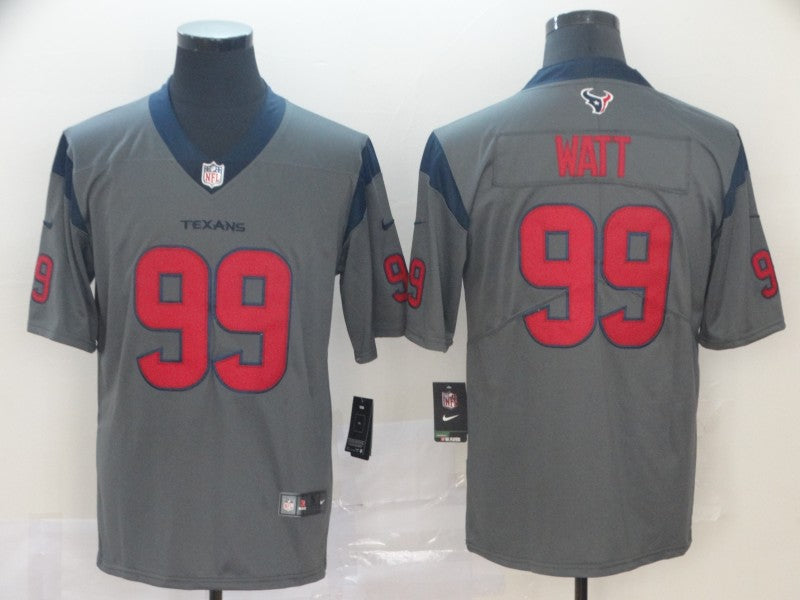 Men's Houston Texans J.J. Watt #99 Gray Inverted Legend Jersey1
