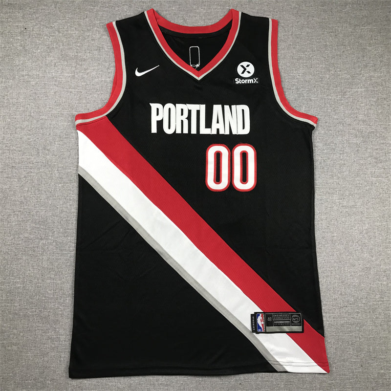 Men's Portland Trail Blazers Scoot Henderson #00 Black 2023 NBA Draft Swingman Jersey1 - Icon Edition