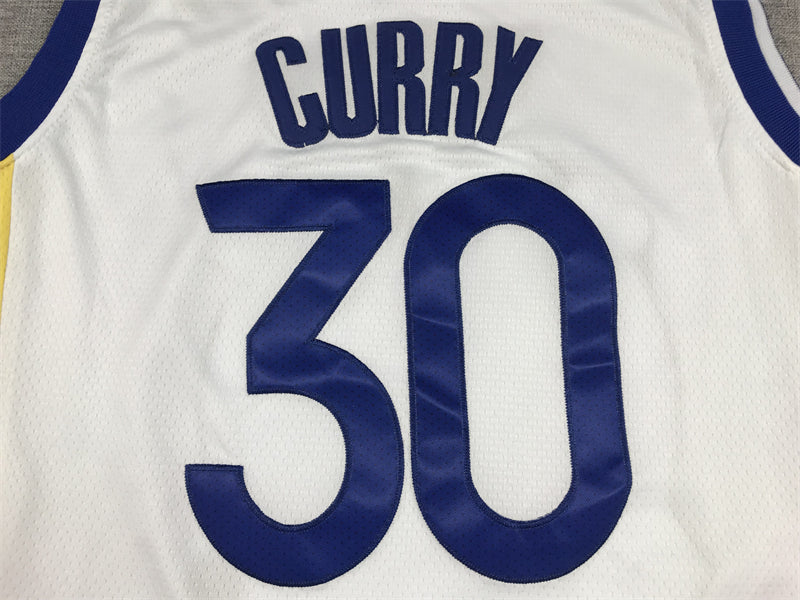 Men's Golden State Warriors Stephen Curry #30 White 2022/23 Game Jersey - Association Edition