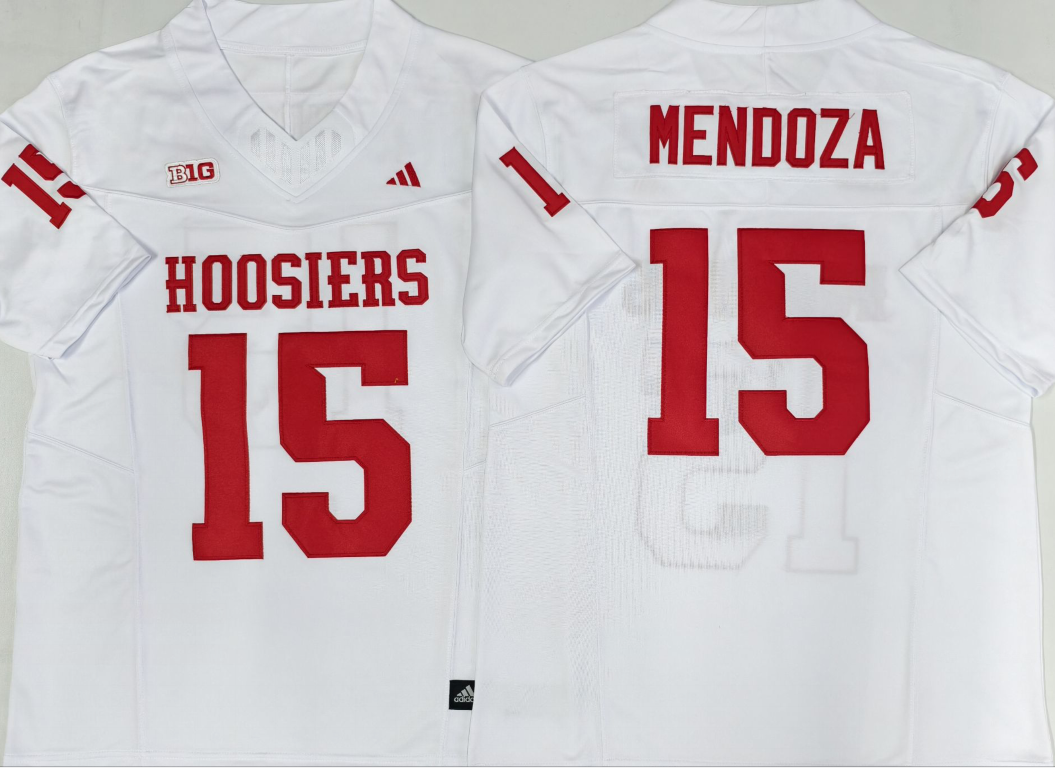 Men's Indiana Hoosiers Fernando Mendoza #15 White Jersey