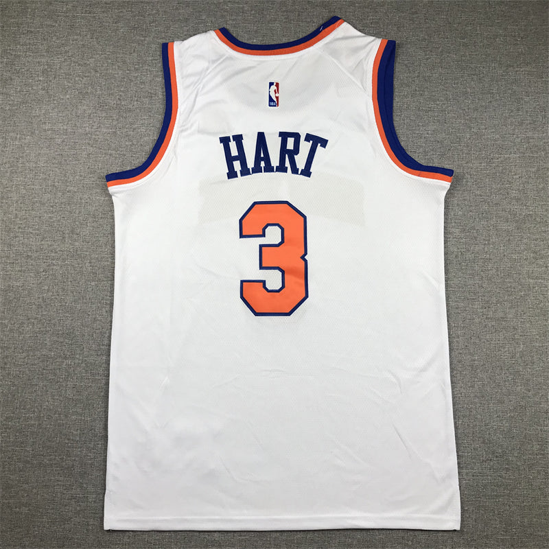 Men's New York Knicks Josh Hart #3 White Game Jersey - Association Edition
