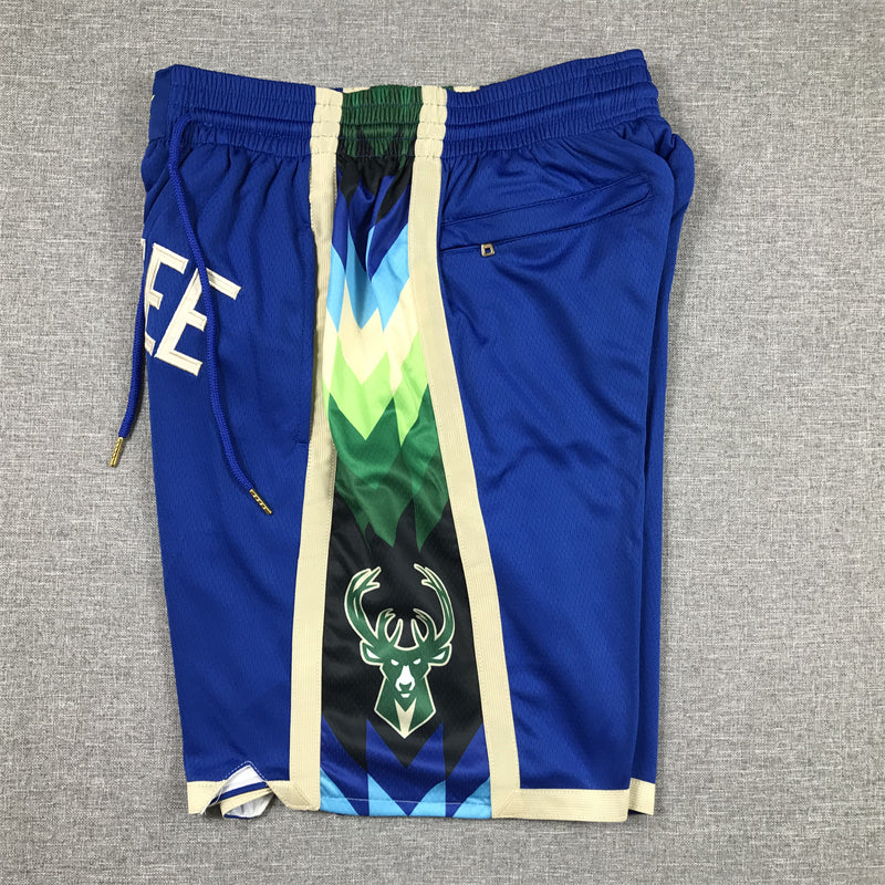 Men's Milwaukee Bucks Blue 2022/23 City Edition Basketball Shorts1
