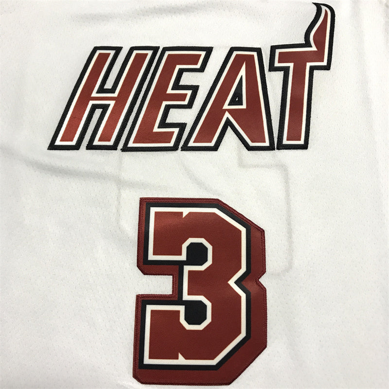 Men's Miami Heat Dwyane Wade #3 White 2022/23 Swingman Jersey1 - Classic Edition