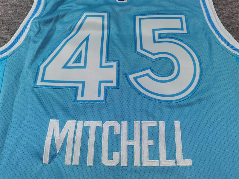 Men's Cleveland Cavaliers Donovan Mitchell #45 Light Blue 2024/25 Swingman Jersey1 - City Edition