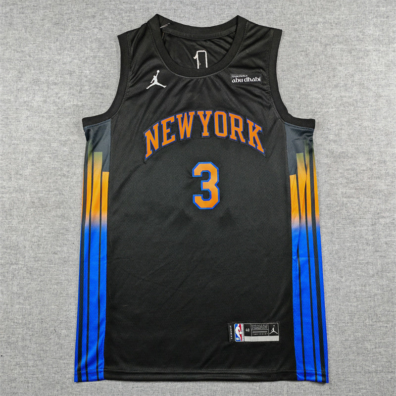Men's New York Knicks Josh Hart #3 Black Game Jersey - Statement Edition