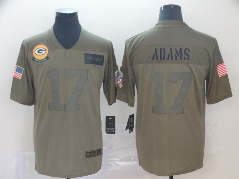 Men's Green Bay Packers Davante Adams #17 Brown Game Jersey1