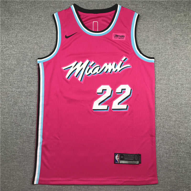 Men's Miami Heat Jimmy Butler #22 NBA Pink Swingman Jersey1