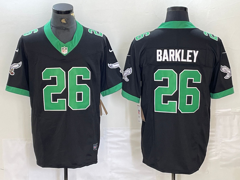 Men's Philadelphia Eagles Saquon Barkley #26 Black Vapor F.U.S.E. Limited Jersey1