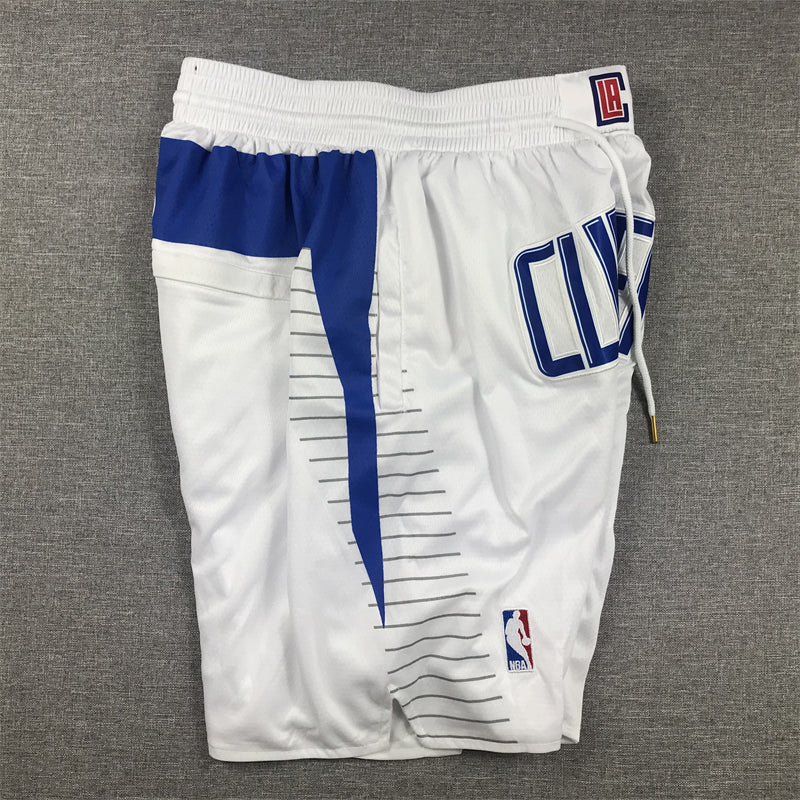 Men's LA Clippers White Association Edition Pocket Shorts1