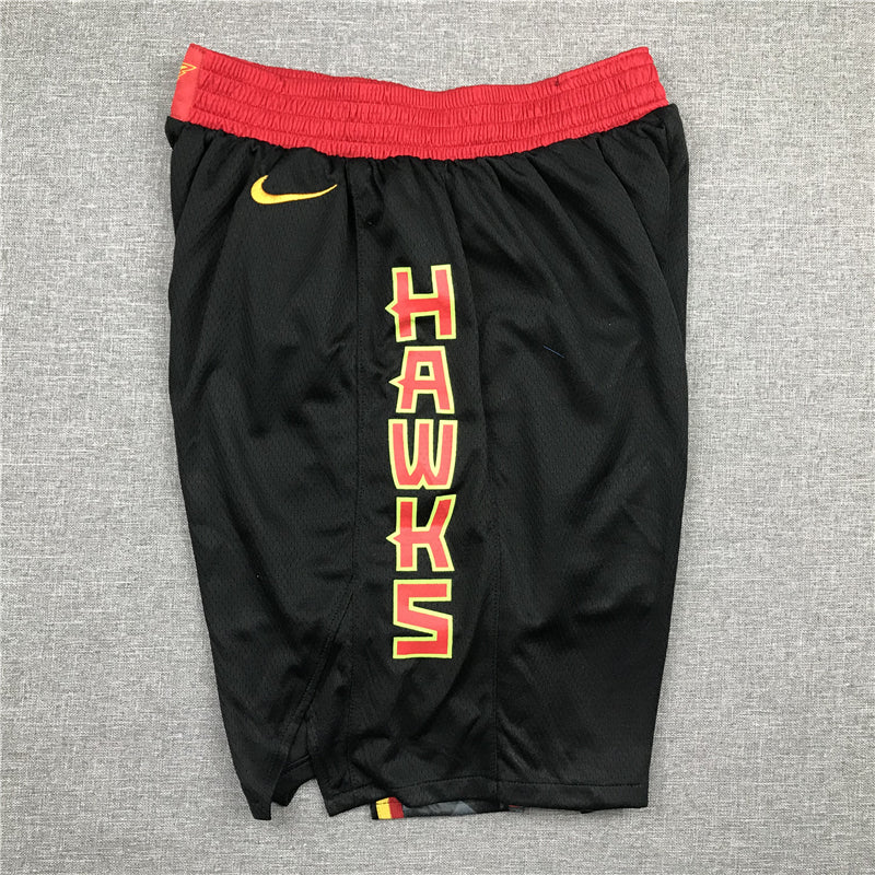 Men's Atlanta Hawks Black Basketball Retro Shorts1