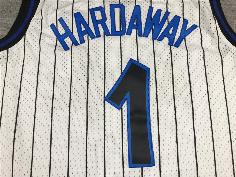 Men's Orlando Magic Penny Hardaway #1 White Hardwood Classics Swingman Jersey1