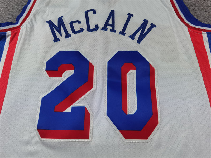 Men's Philadelphia 76ers Jared McCain #20 White Swingman Jersey1 - Association Edition