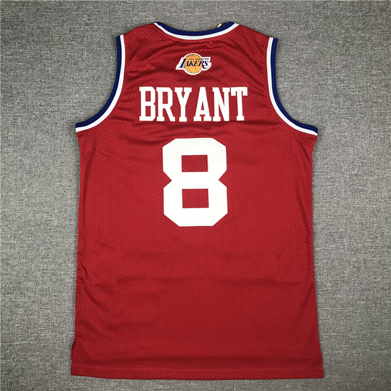 Men's 03 All Star Los Angeles Lakers Kobe Bryant Red Hardwood Classics Swingman Jersey1