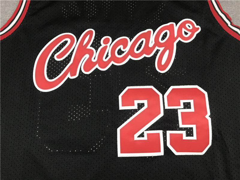 Men's Chicago Bulls Michael Jordan #23 Black 1997-98 Authentic Player Jersey1