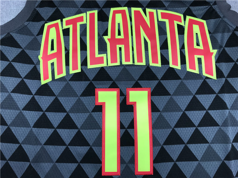 Men's Atlanta Hawks Trae Young #11 Black Swingman Jersey1