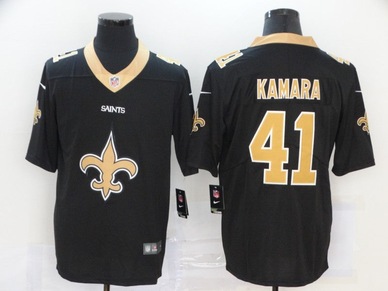 Men's New Orleans Saints #41 Alvin Kamara Black Game Jersey2