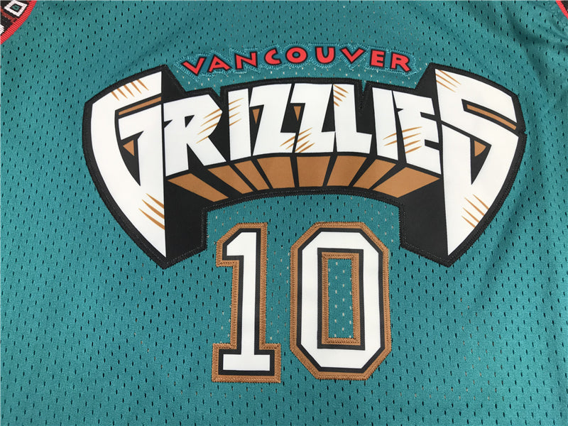 Men's Memphis Grizzlies Mike Bibby #10 Green Classics Swingman Jersey1