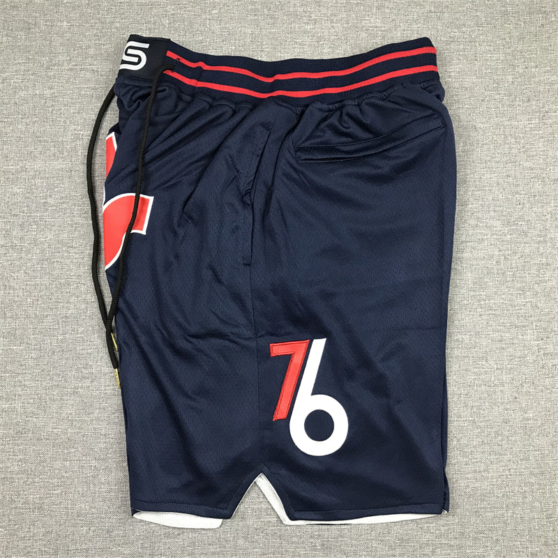 Men's Philadelphia 76ers Navy City Edition Basketball Shorts1