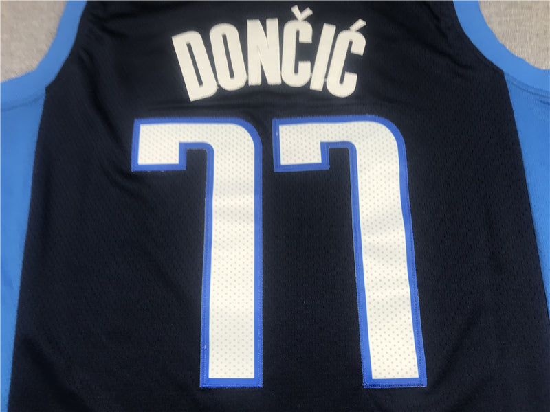 Men's Dallas Mavericks Luka Doncic #77 Navy 2020/21 Swingman Player Jersey1