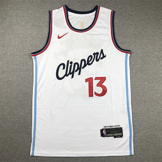 Men's LA Clippers Paul George #13 White Swingman Jersey1