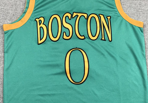 Men's Boston Celtics Jayson Tatum #0 NBA Green Swingman Player Jersey1