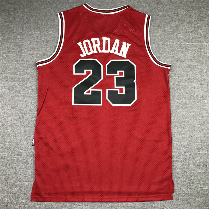 Men's Chicago Bulls Michael Jordan Red 1984-85 Hardwood Classics Jersey1