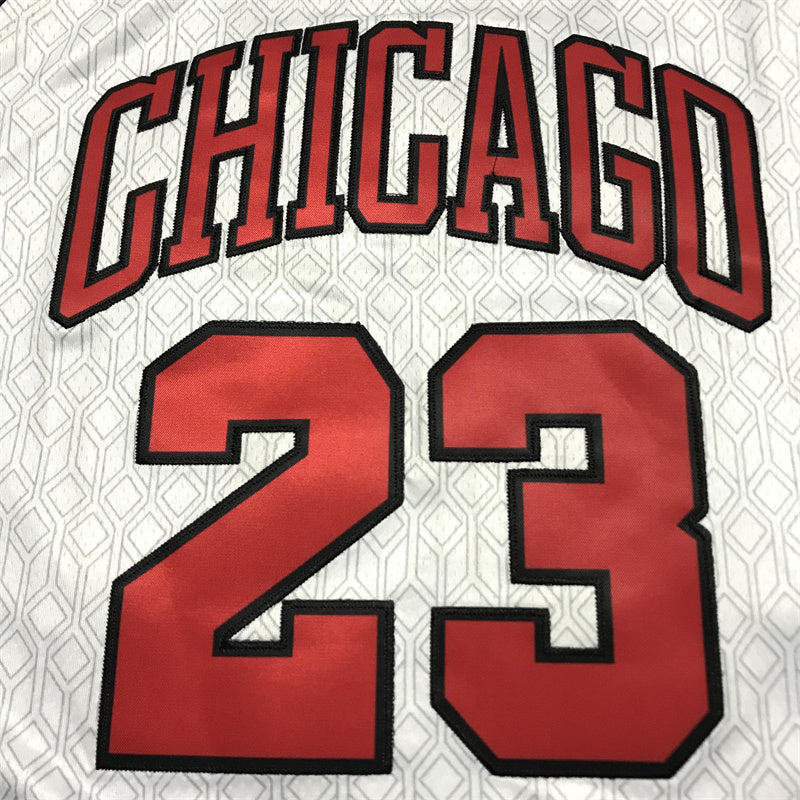 Men's Chicago Bulls Michael Jordan #23 White 2022/23 Swingman Jersey1 - City Edition