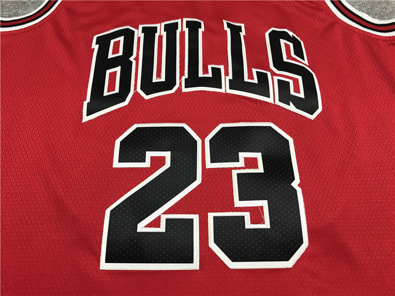 Men's Chicago Bulls Michael Jordan #23 Red Fast Break Replica Player Jersey1