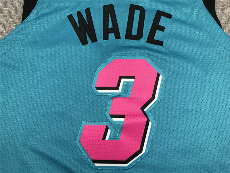 Men's Miami Heat Dwyane Wade #3 Blue Swingman Player Jersey1