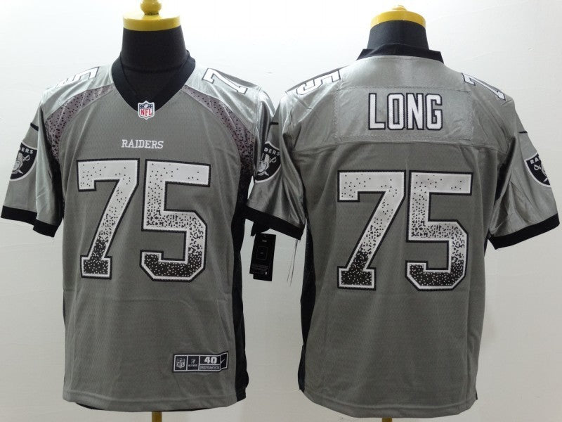 Men's Las Vegas Raiders Howie Long #75 Gray Game Jersey1