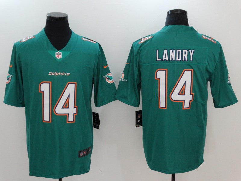 Men's Miami Dolphins Jarvis Landry #14 Green Game Jersey1