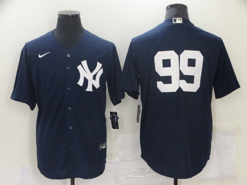 Men's New York Yankees Aaron Judge #99 Navy Replica Player Name Jersey1