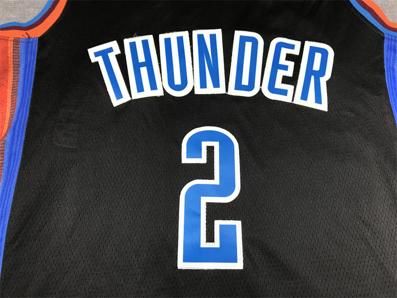Men's Oklahoma City Thunder Shai Gilgeous-Alexander #2 Anthracite 2022/23 Fastbreak Jersey1 - City Edition