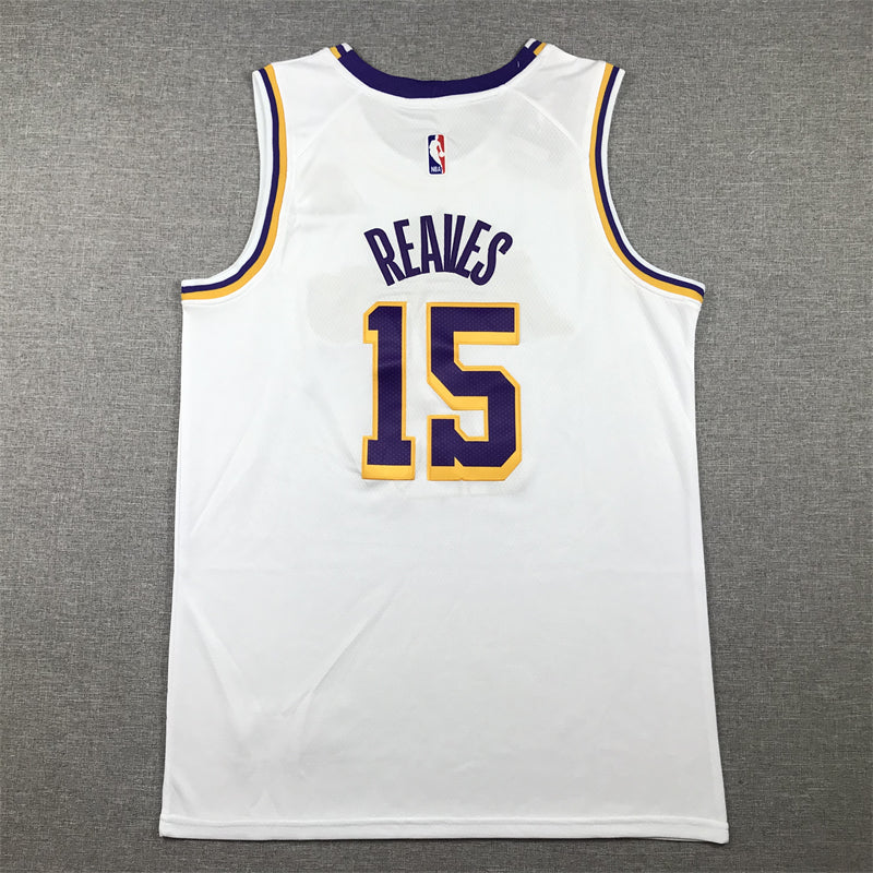 Men's Los Angeles Lakers Austin Reaves #15 White 2022/23 Swingman Jersey1 - Association Edition