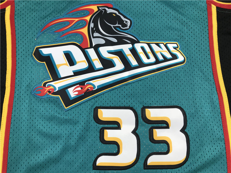Men's Detroit Pistons Grant Hill 1998-99 Green Hardwood Classics Swingman Jersey1