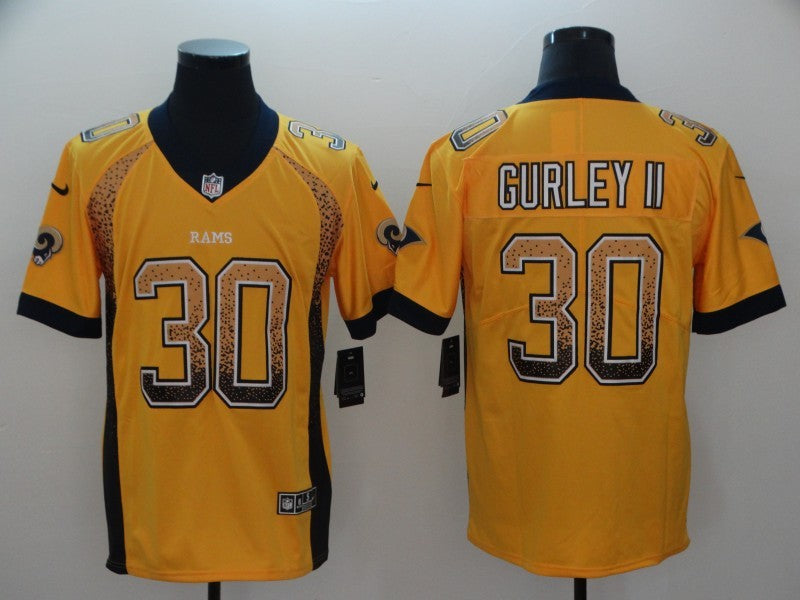 Men's Los Angeles Rams Todd Gurley II #30 Yellow Player Game Jersey1