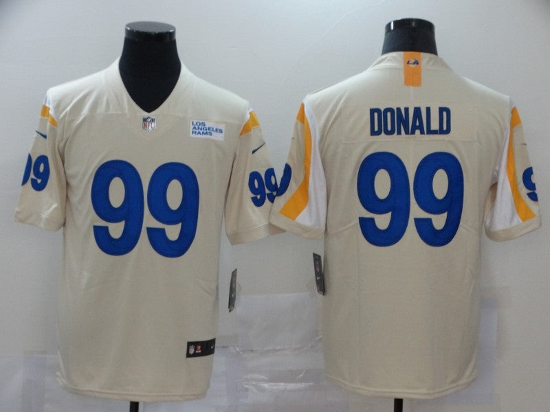 Men's Los Angeles Rams Aaron Donald #99 Beige Vapor Limited Jersey1