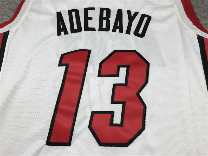 Men's Miami Heat Bam Adebayo #13 White 2022/23 Swingman Jersey1 - Association Edition