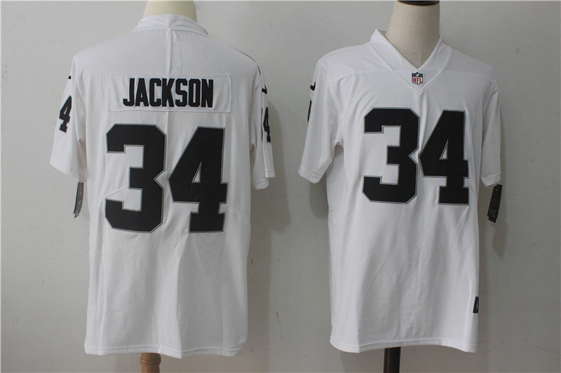 Men's Las Vegas Raiders Bo Jackson #34 White Game Jersey1