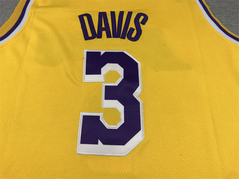 Men's Los Angeles Lakers Anthony Davis #3 Gold 2022/23 Swingman Jersey1 - Icon Edition