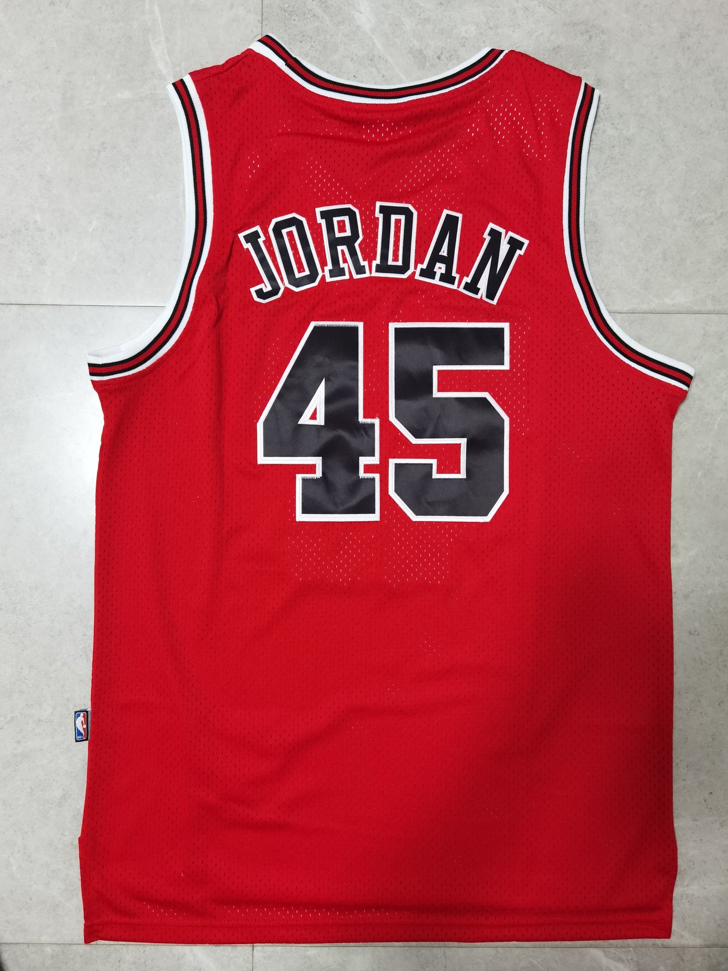 Men's Chicago Bulls Michael Jordan #45 NBA Red Mitchell&Ness Swingman Jersey1