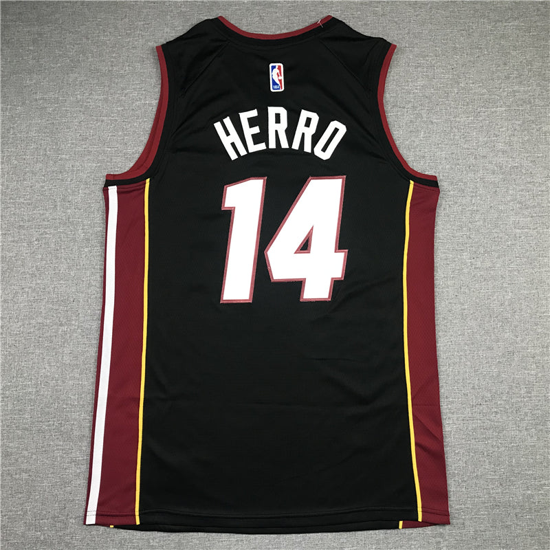 Men's Miami Heat Tyler Herro #14 Black 2022/23 Fast Break Replica Jersey1 - Icon Edition