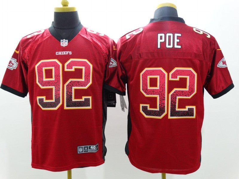 Men's Kansas City Chiefs Dontari Poe #92 Red Game Jersey1