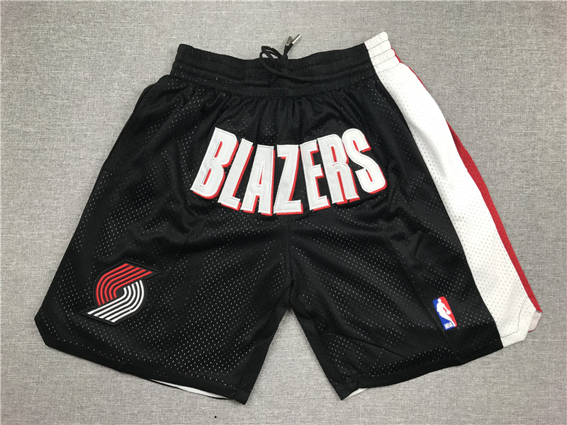 Men's Portland Trail Blazers Black Basketball Shorts1