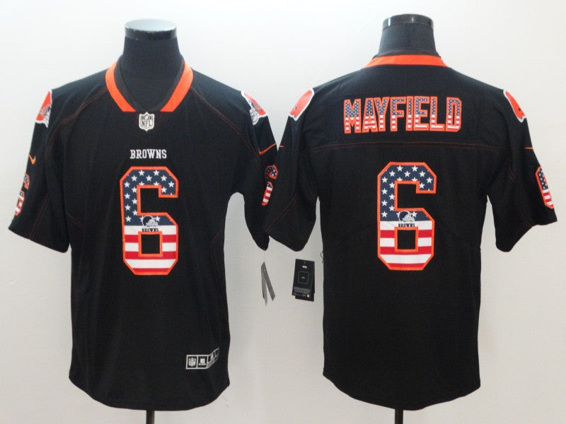 Men's Cleveland Browns Baker Mayfield Black Player Legend Jersey1