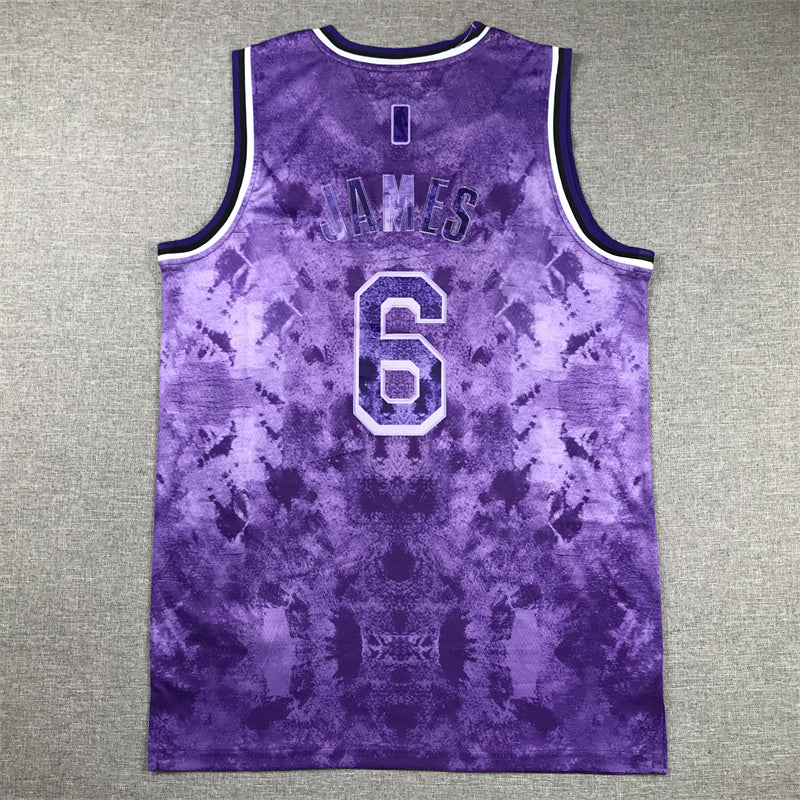 Men's Los Angeles Lakers LeBron James #6 Purple Select Series Swingman Jersey1